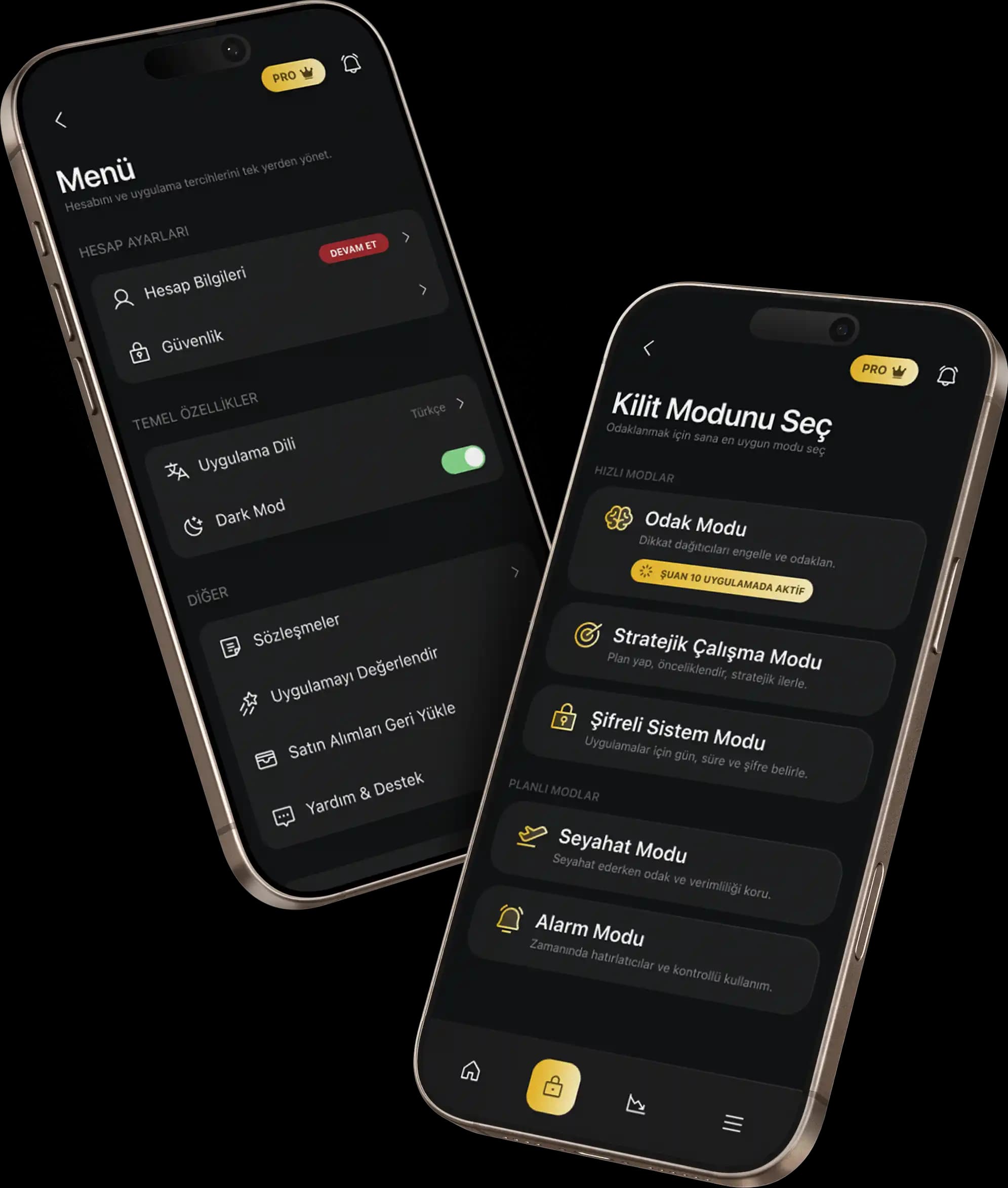 Lock&Key Uygulama Arayüzü ve Özellikleri