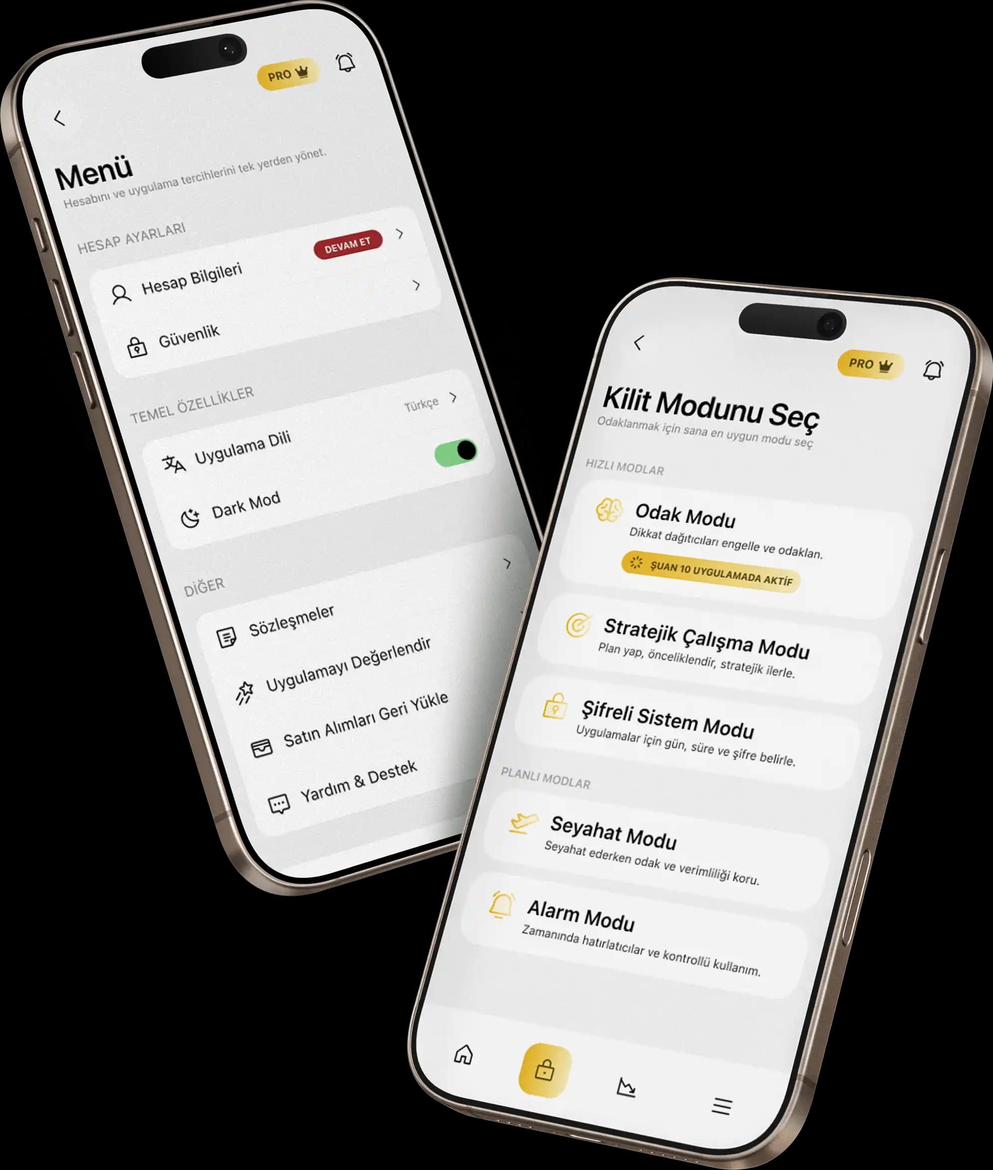 Lock&Key Uygulama Arayüzü ve Özellikleri